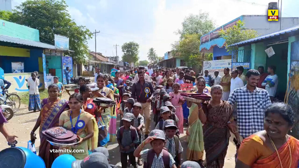 Villagers celebrating school centenary