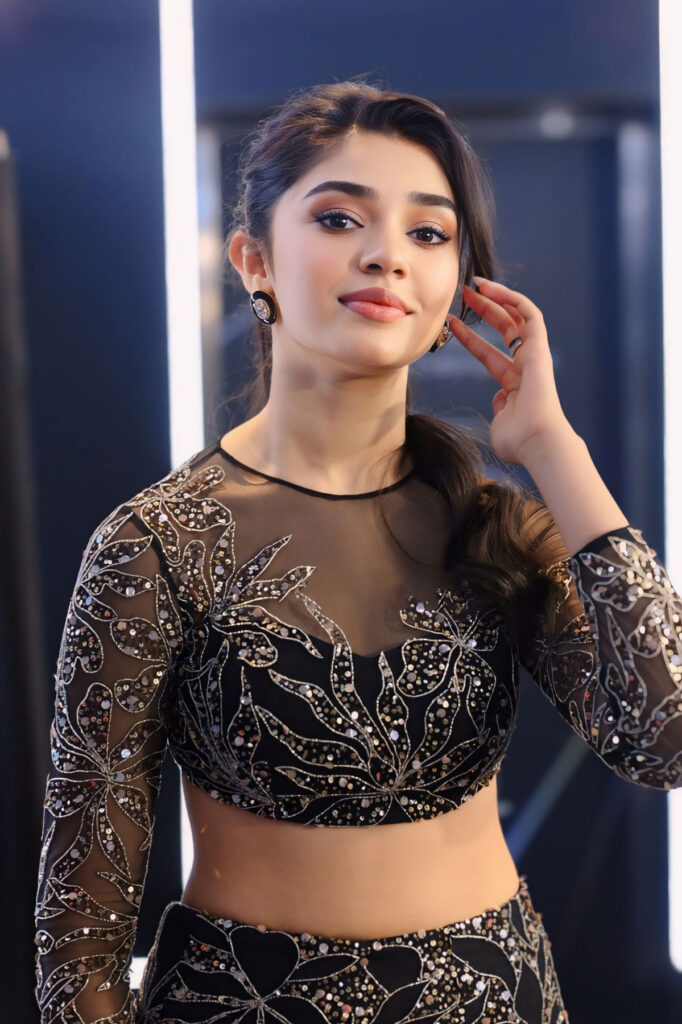 Krithi Shetty in sequin black dress (13)