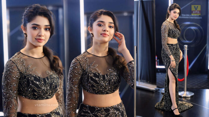 Krithi Shetty in sequin black dress