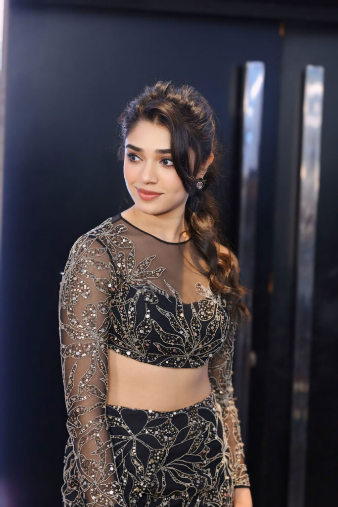 Krithi Shetty in sequin black dress (7)