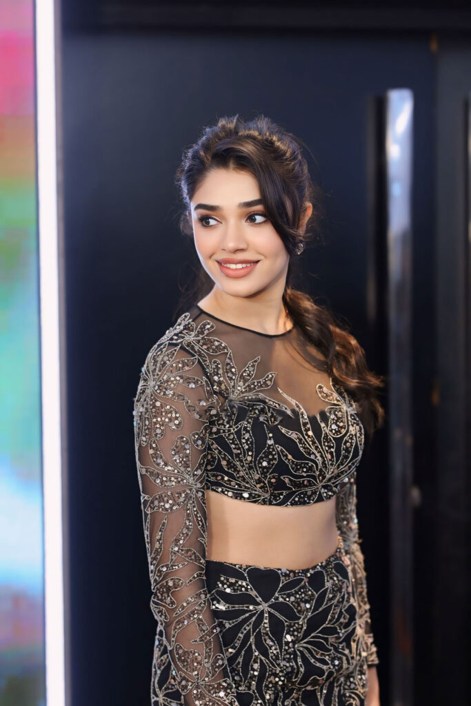 Krithi Shetty in sequin black dress (9)